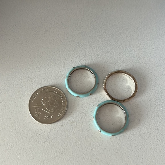 LIMLIM 3 stackable rings [2 ceramic and 1 silver crystals] - Picture 5 of 9